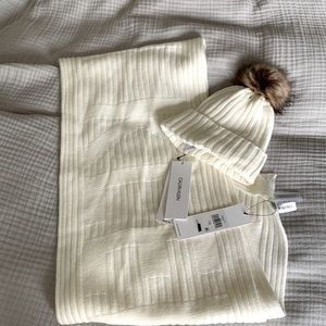 Calvin Klein matching scarf and hat set